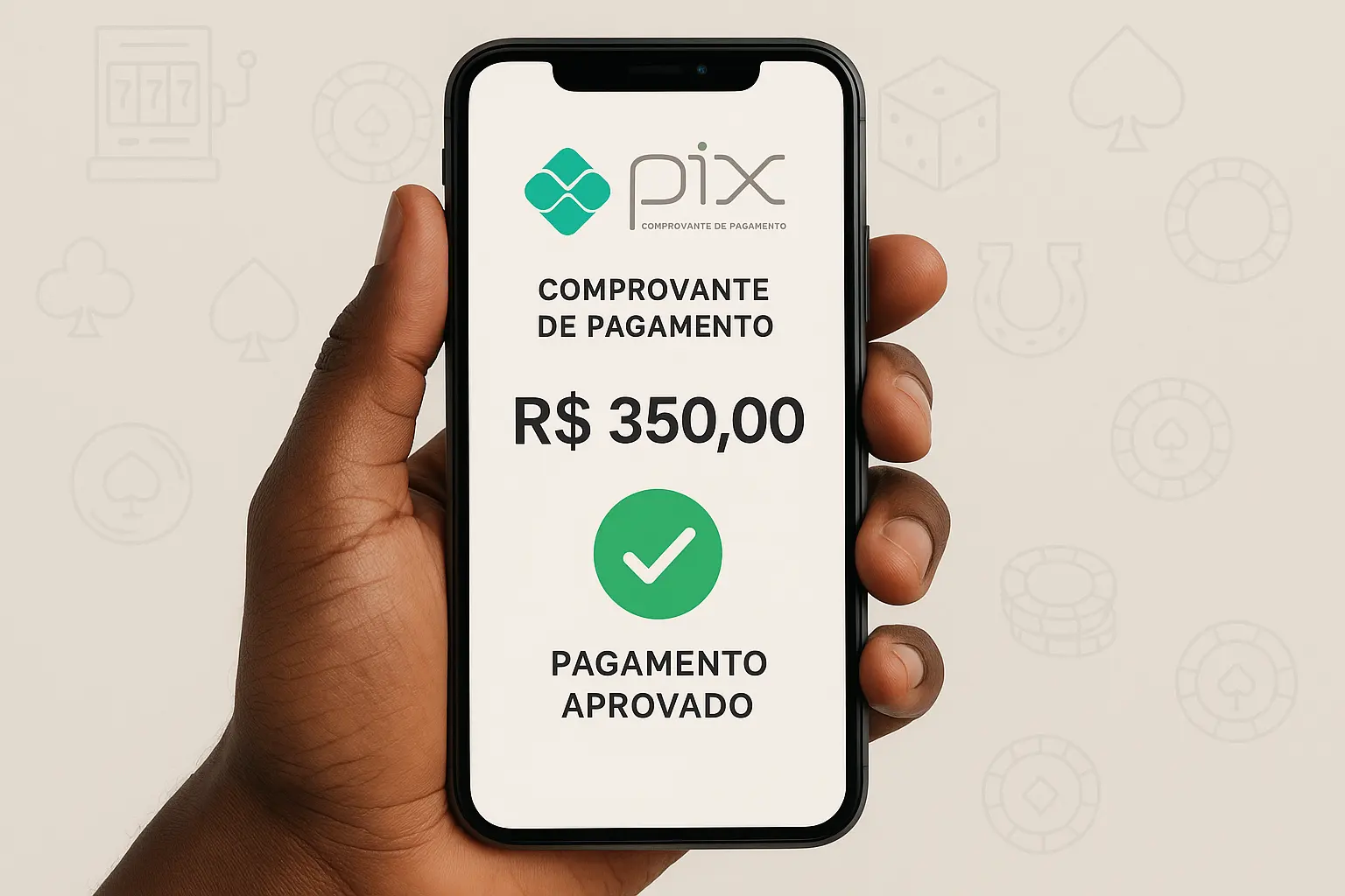 Pagamento instantâneo com PIX em cassinos online
